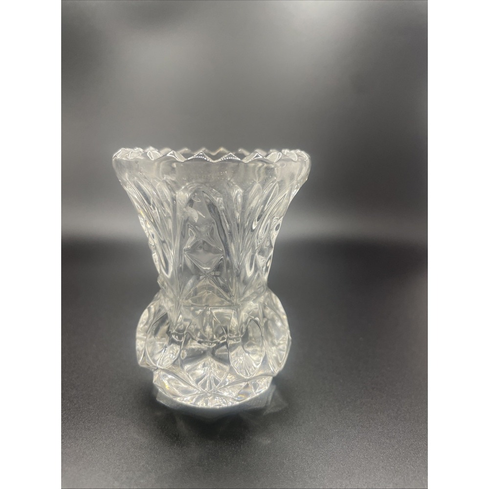 SHORT CUT GLASS TOOTHPICK HOLDER.